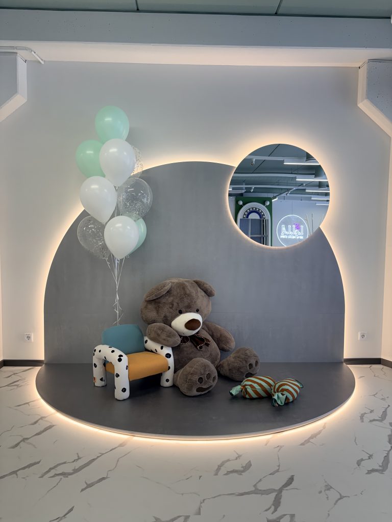 stage with led light on bottom